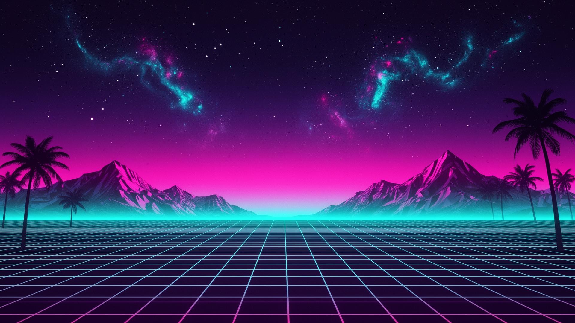 Synthwave landscape
